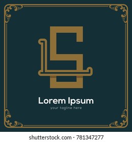 Initial letter LS logotype company name. Vector for company name.
