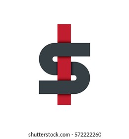 Initial Letter LS Rounded Lowercase Logo