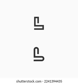 initial letter ls or sl logo design vector illustration template