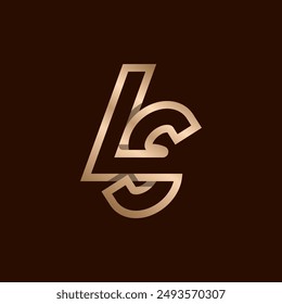Initial Letter LS or SL Logo, Monogram Logo letter L with S combination, design logo template, vector illustration