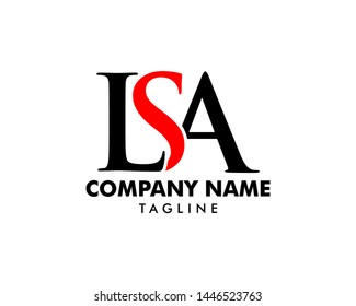 Initial Letter LSA Logo Template Design