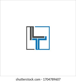 initial letter lt or tl logo vector design