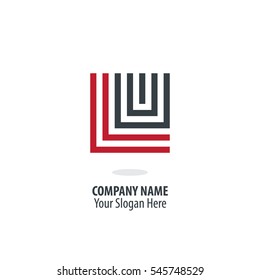 Initial Letter LU Maze Logo Concept