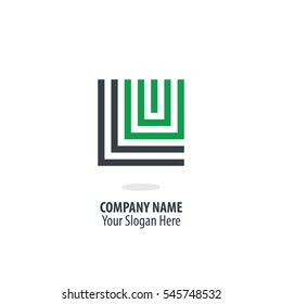 Initial Letter LU Maze Logo Concept