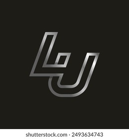 Initial Letter LU or UL Logo, Monogram Logo letter L with U combination, design logo template element, vector illustration