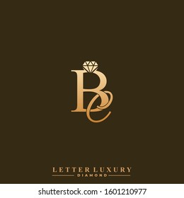 Initial Letter Luxury BC with diamond. Diamond Icon in Flat Style Logo.