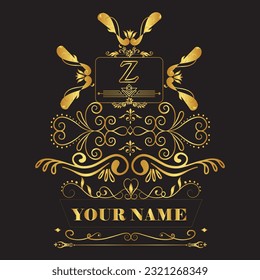 Initial letter luxury beauty flourishes ornament monogram logo Swoosh Letter Logo Design for business and company identity. Water Wave Logo with modern trendy