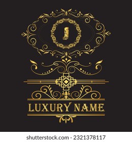 Initial letter luxury beauty flourishes ornament monogram logo Swoosh Letter Logo Design for business and company identity. Water Wave Logo with modern trendy