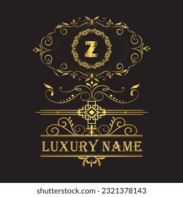 Initial letter luxury beauty flourishes ornament monogram logo Swoosh Letter Logo Design for business and company identity. Water Wave Logo with modern trendy