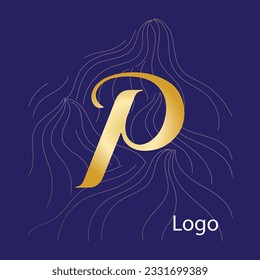 Initial  letter luxury beauty flourishes ornament monogram logo Swoosh Letter Logo Design for business and company identity. Water Wave Logo with modern trendy