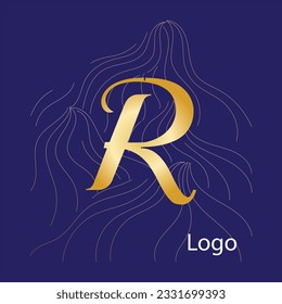 Initial  letter luxury beauty flourishes ornament monogram logo Swoosh Letter Logo Design for business and company identity. Water Wave Logo with modern trendy