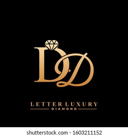 Initial Letter Luxury Dd Diamond Diamond Stock Vector (Royalty Free ...