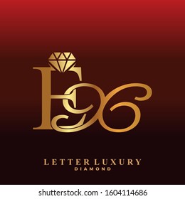 Initial Letter Luxury EX with diamond. Diamond Icon in Flat Style Logo.