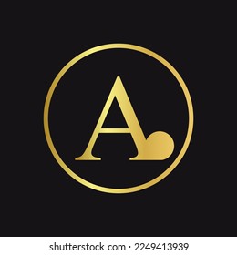 letra inicial modelo de logotipo de vector de oro de lujo