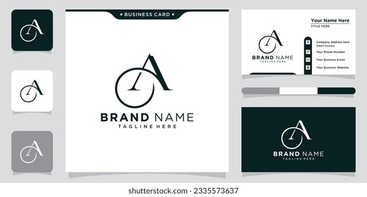Initial letter A luxury Logo design Vector