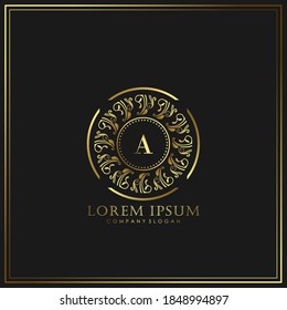 A Initial Letter Luxury Logo template in vector art for Restaurant, Royalty, Boutique, Cafe, Hotel, Heraldic, Jewelry, Fashion and other vector illustration.