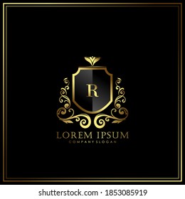  Initial Letter Luxury Logo template in vector art for Restaurant, Royalty, Boutique, Cafe, Hotel, Heraldic, Jewelry, Fashion and other vector illustration.