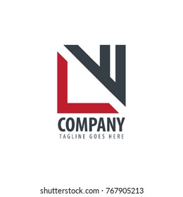 Initial Letter LW Design Logo