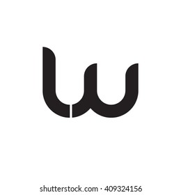 initial letter lw linked round lowercase monogram logo black