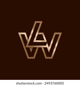 Initial Letter LW or WL Logo, Monogram Logo letter L with W combination, design logo template, vector illustration