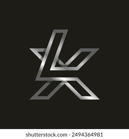 Initial Letter LX or XL Logo, Monogram Logo letter L with X combination, design logo template element, vector illustration