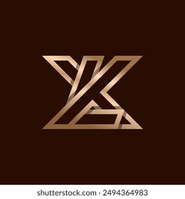 Initial Letter LX or XL Logo, Monogram Logo letter L with X combination, design logo template, vector illustration