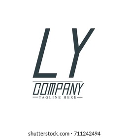 Initial Letter LY Design Logo Template