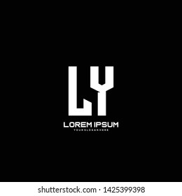 Initial letter LY minimalist art logo vector