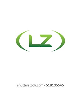initial letter LZ brackets uppercase logo green vector element template design
