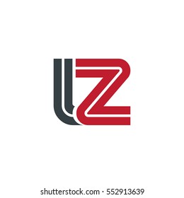 Initial Letter LZ IZ Linked Design Logo