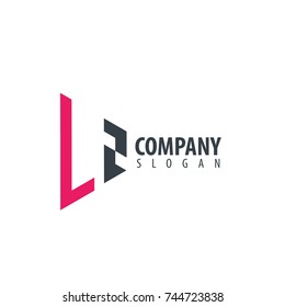 Initial Letter LZ Linked Triangle Design Logo