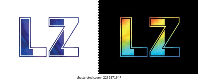 Initial letter LZ logo Icon vector design template. Premium luxurious logotype for corporate business identity