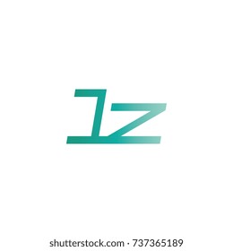 initial letter lz thin logo design