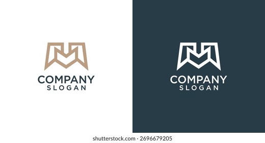 initial letter m abstract monogram logo vector design	