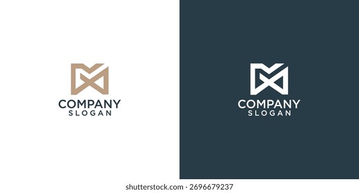 initial letter m abstract monogram logo vector design	