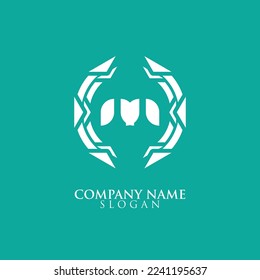 INITIAL LETTER M ,ABSTRACT ROUND LOGO