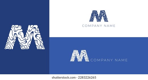 Initial letter M or alphabet M. Unique Vector logo design