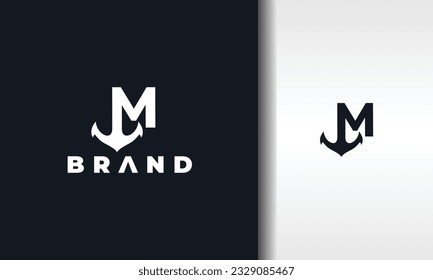 initial letter M anchor logo