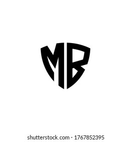 letra inicial M y B, MB, logotipo BM, plantilla de diseño de estilo de arte de línea monográfica