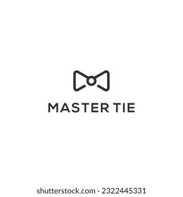 initial Letter M with Bowtie Logo Design Vector template	