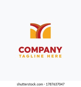 Initial letter M burger food vector logo template