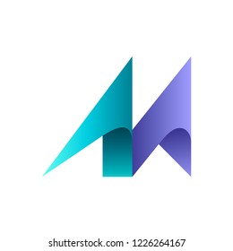 Initial letter M business logo design