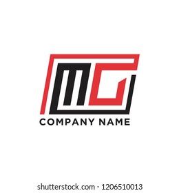 Initial letter M C logo template vector