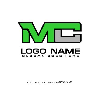 Initial Letter M & C Logo Template Vector