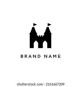 Initialbuchstabe M, Schloss, Logo Symbol Design