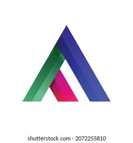 Initial letter M with color gradient ,Logo Designs Vector editable as you wish.