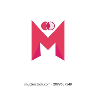 Initial letter M Concept. Minimal style identity initial logo mark. Minimal line font style M Letter Logo.Letter M logo icon design template elements