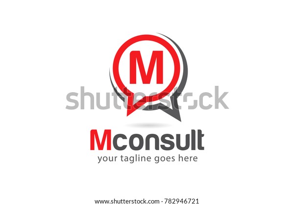 Initial Letter M Consulting Agency Logo Stock Vector Royalty Free