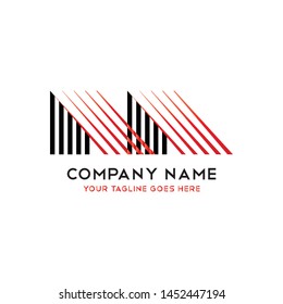 Initial letter M design logo template. Letter M branding company.