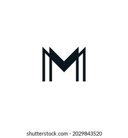 Initial letter M or double M logo. perfect for your company logo
